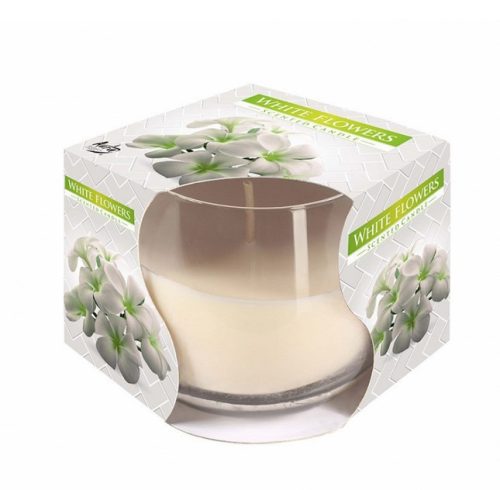 Ароматна свещ в чаша, бели цветя, Bispol