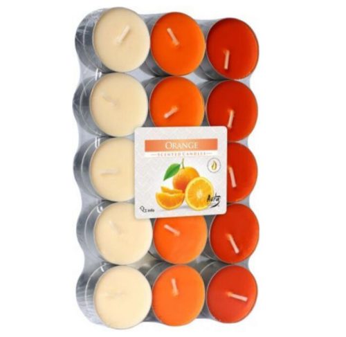 Ароматизирани чаени свещи, 30 бр. - портокал