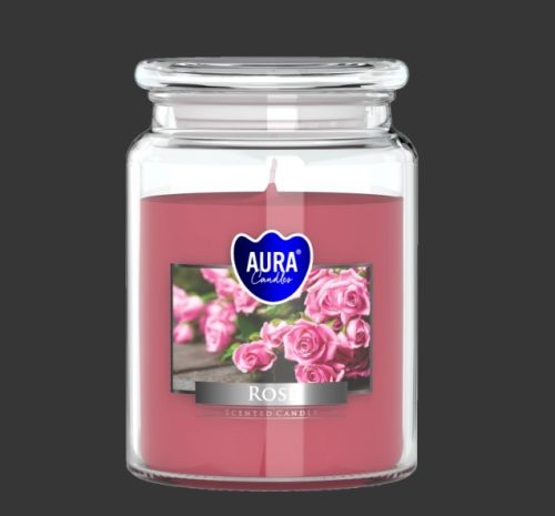 Ароматна свещ в бурканче Роза, 14 см SND99-78