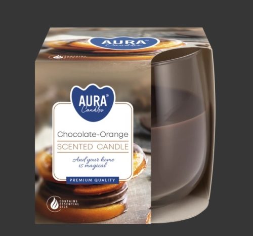 Ароматна свещ в чаша шоколад и портокал SN71-340