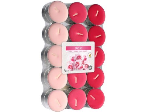 Ароматизирани чаени свещи, 30 бр. - роза