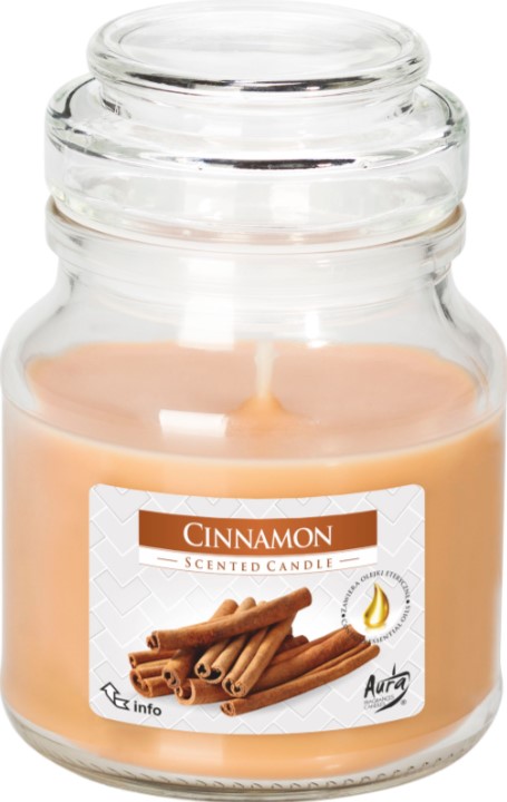 Свещ ароматизирана с капак канела ф 7х9.9 см SND71-65