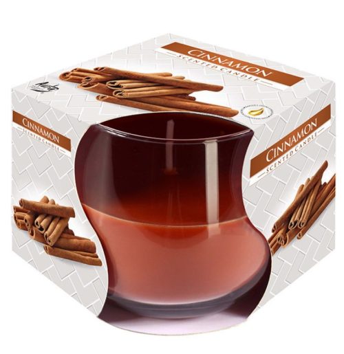 Ароматизирана свещ в чаша, ø8 x 7 cm - канела