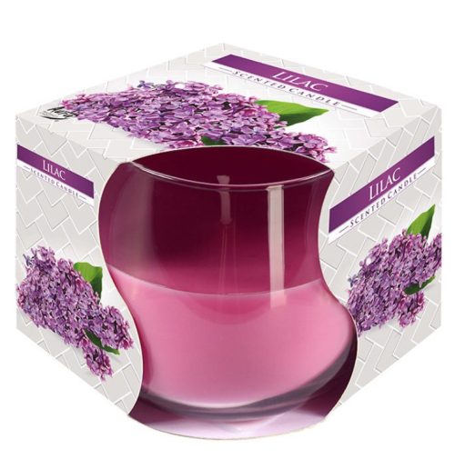 Ароматизирана свещ в чаша, ø8 x 7 cm - люляк SN71-38