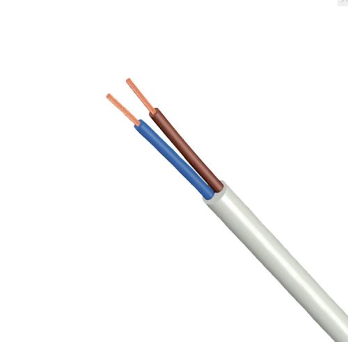 Кабел ШВПЛ-Б (H03VV-F) 2x0.5 mm², бял, 300/500V