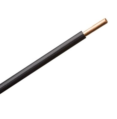 Инсталационен проводник ПВ-А1 (H07V-U) 1.5 mm²(0,45/0,75KV), черен, твърд