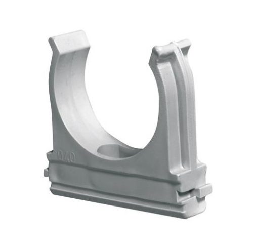 PVC Скоба за тръби Ф25 mm, тип клипс, ECCF25G