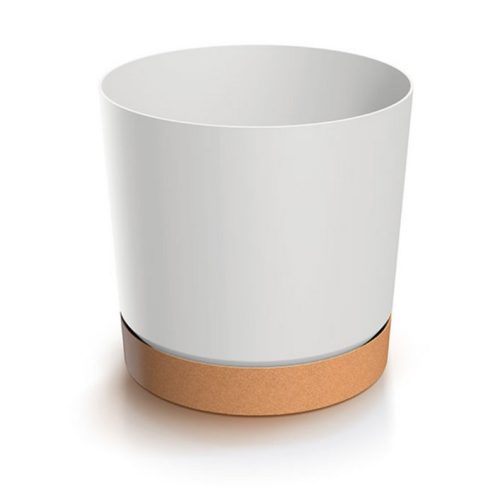 Саксия PVC Tubo 17,8см бяла