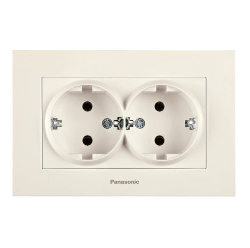 Двоен контакт шуко Panasonic Kare крем WKTC02052BG‐EU1