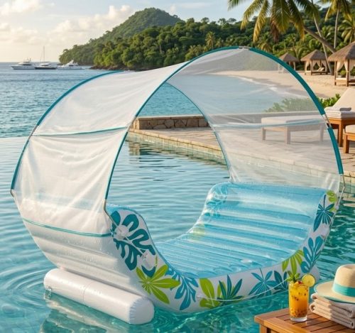 Луксозен надуваем дюшек със сенник Intex Tropical 56294EU 224х150х165см Луксозен надуваем дюшек със сенник Intex Tropical 56294EU 224х150х165см