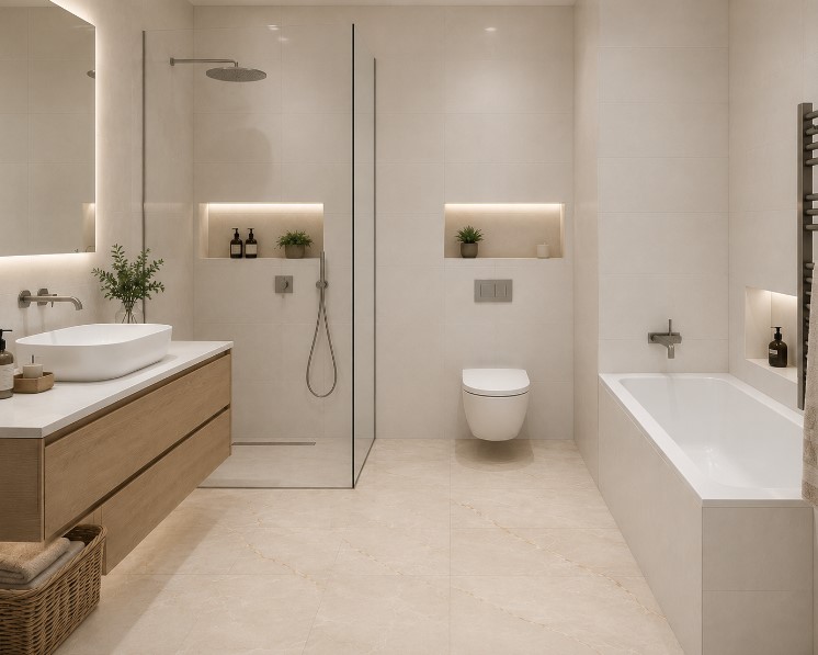 Гранитогрес IZIDA BUILD 1LB, 60x120 см, светлобежов, 1.44 м²/пакет - Image 4
