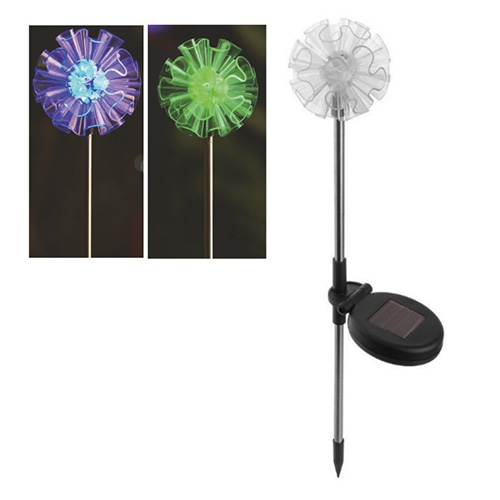 Соларна градинска лампа Flower, 360° RGB ефект, IP44