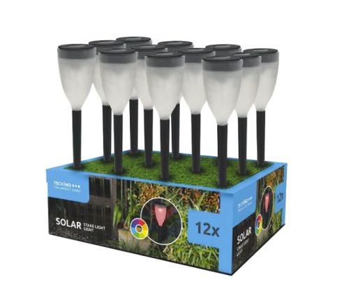 Соларна LED градинска лампа Modee GS036 RGB, 30 см, за двор и градина