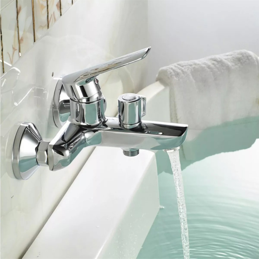 Смесител за вана и душ Inter Ceramic Danista Lead Free 6280198, стенен, едноръкохватков, хром