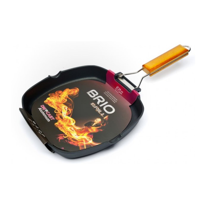 Тиган грил, 28х28см, Лят алуминии, Non-stick BRIO Grill