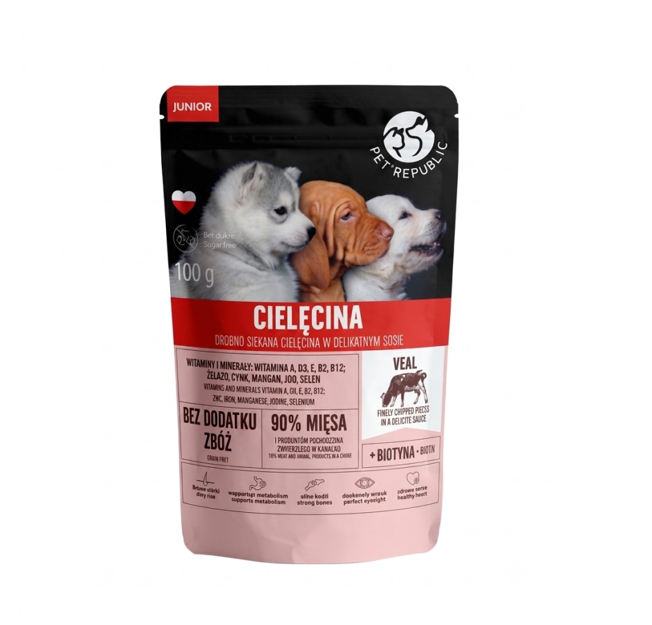 Храна за кучета, Pet Republic, вкус на телешко, 100 гр