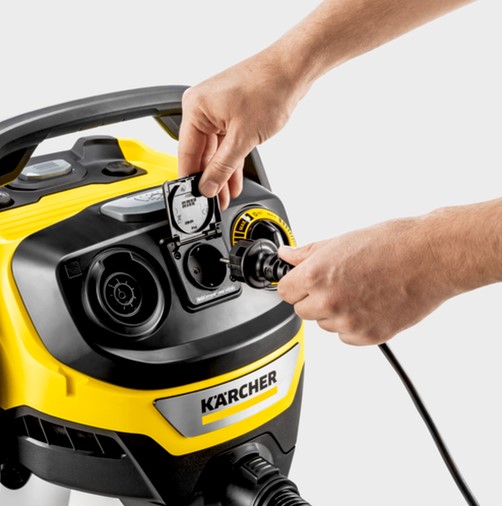 Прахосмукачка Karcher WD 6 PS V-30/8/22/T, 1300 W, Мокро и сухо засмукване, Резервоар 30 л, Маркуч 2,2 м, Функция обдухване, Жълт/ черен/ металик - Image 5