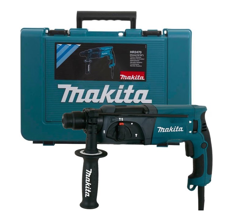 Перфоратор Makita HR2470, 780W, 2.4 J, 1100 об/мин, Патронник SDS-Plus, 3 Функции