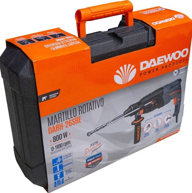 Електрически перфоратор DAEWOO DARH-26SRE, 800 W, 3 J, в куфар - Image 4