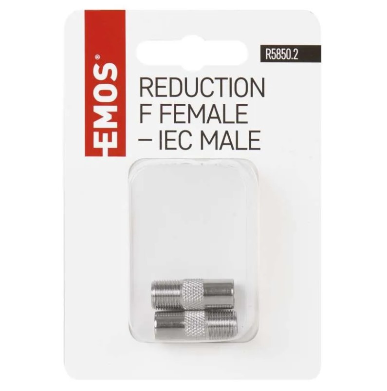 F-конектор към IEC конектор, женски/мъжки, 2 бр., EMOS R5850.2