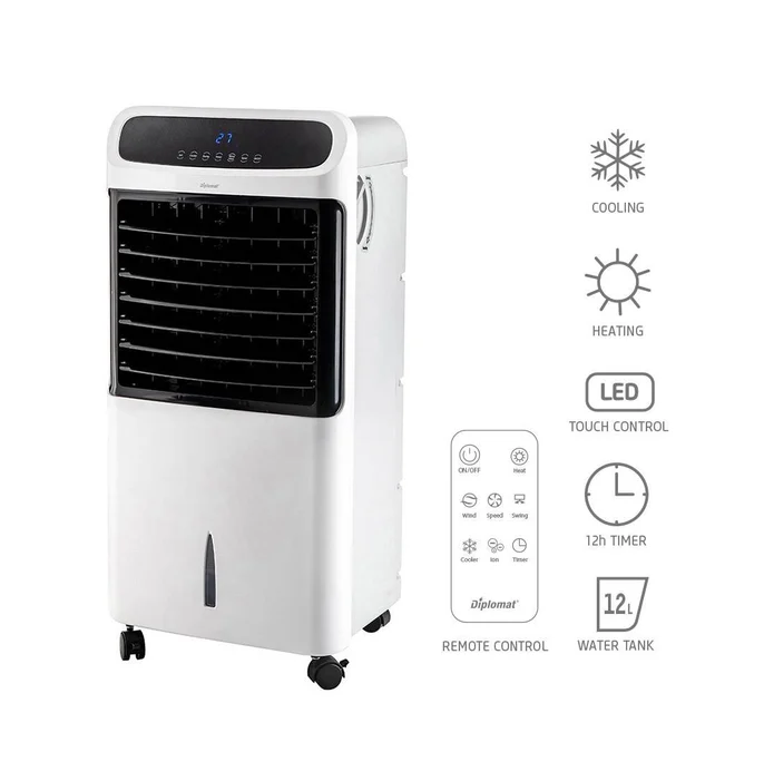 Мобилен охладител и отоплител 5 в 1 Diplomat DX-80CHRC, 2000 W, 12 л, модел 1005319 - Image 2