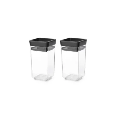 Бурканчета за съхранение на подправки комплект Brabantia Tasty+ Stackable 2x0.15L Dark Grey
