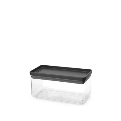 Кутия за съхранение на продукти Brabantia Tasty+ Stackable 1.5L, Dark Grey