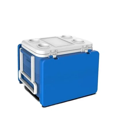 Хладилна кутия Atlantic 45L, пасивна, синя, с табла