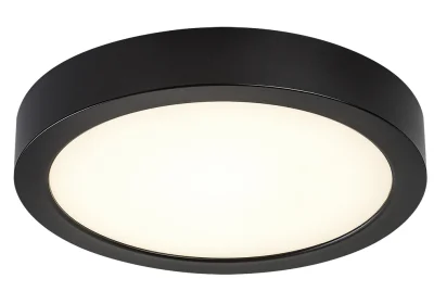 Външна LED таванна лампа Shaun Plus – 24 W, 4000 K, 2600 lm, IP44, Ø22 см, черна