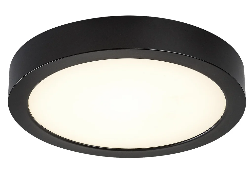 Външна LED таванна лампа Shaun Plus – 24 W, 4000 K, 2600 lm, IP44, Ø22 см, черна