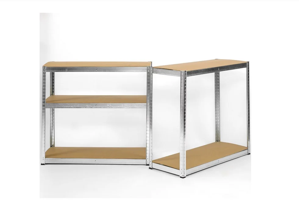 Стелаж SmartStorage , Метален, 180x75x30 см, 5 MDF рафта, 100 кг/рафт, Поцинкован, Монтаж със скоби - Image 5