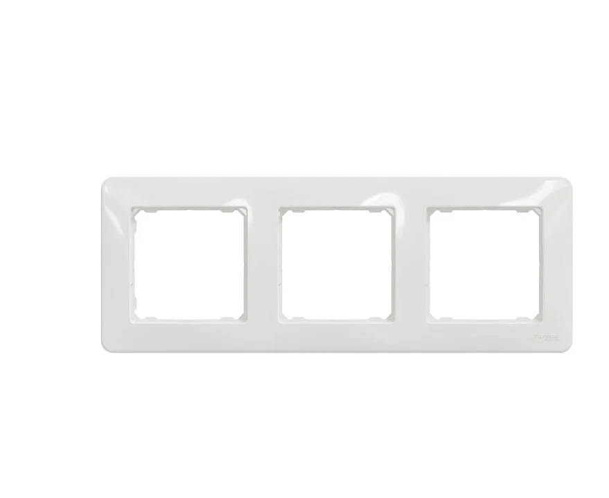 Декоративна рамка Schneider Electric Sedna Design, тройна, бяла, RAL 9003