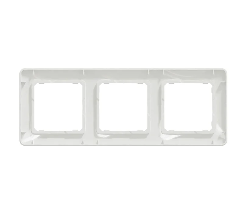 Декоративна рамка Schneider Electric Sedna Design, тройна, бяла, RAL 9003 - Image 2