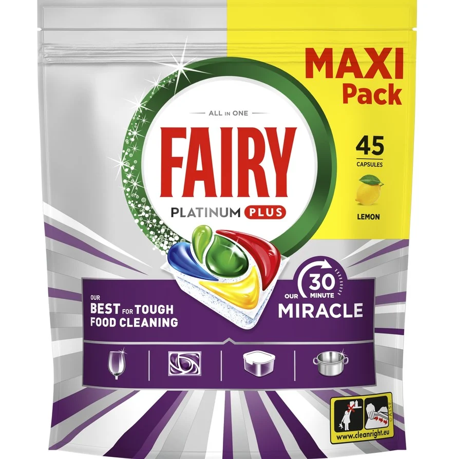 Капсули за съдомиялна, 45бр. FAIRY PLATINUM PLUS MIRACLE